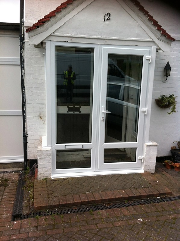uPVC French doors fitted as front entrance in Newbury