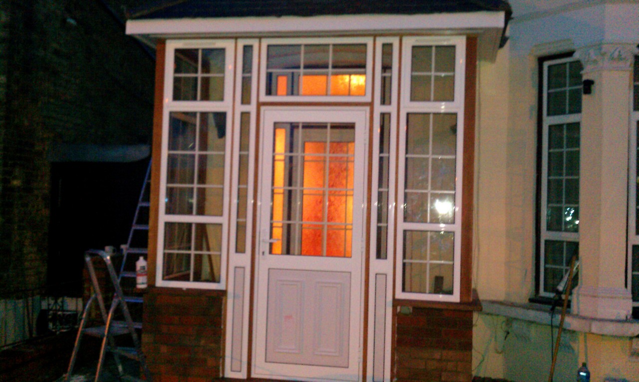 uPVC porch with Georgian bar glazing installed in Newbury